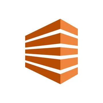 Brick Stone Building Vector Logo Template Ilustración de archivo