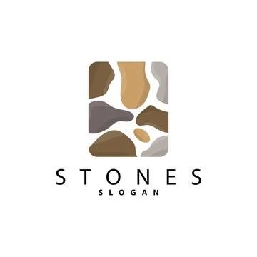 Brick Stone Logo, Premium Elegant Design, Vector Wallpaper Stone House, Ico.. 스톡 일러스트