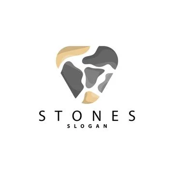 Brick Stone Logo, Premium Elegant Design, Vector Wallpaper Stone House, Ico.. Stock Illustration