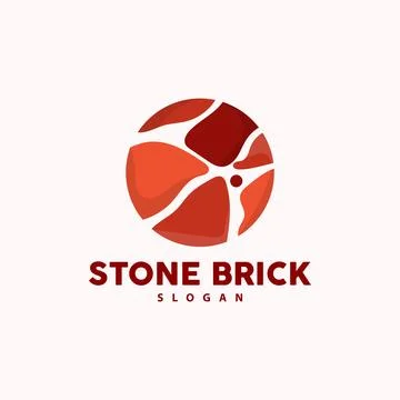 Brick Stone Logo, Premium Elegant Design, Vector Wallpaper Stone House, Ico.. Stock Illustration