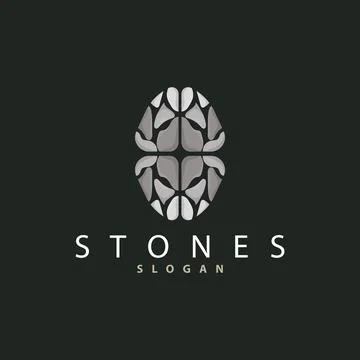 Brick Stone Logo, Premium Elegant Design, Vector Wallpaper Stone House, Ico.. Stock Illustration