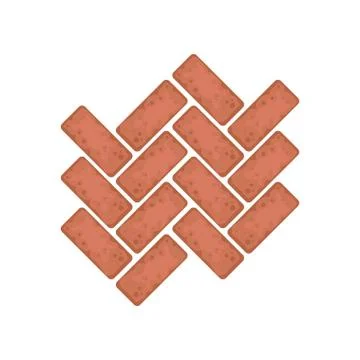 Brick, stone path, landscape design element, pathway cover, top view vector Stock Illustration