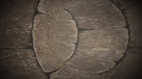 Brick stone tunnel fly-through Stock Footage