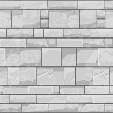 Brick stone wall seamless pattern, gray texture for wallpaper. イラスト素材