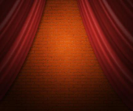 Brick studio backdrop Stock Illustration