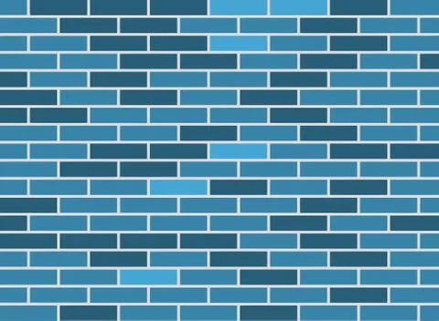 Brick texture wall material building blue illustration 스톡 일러스트