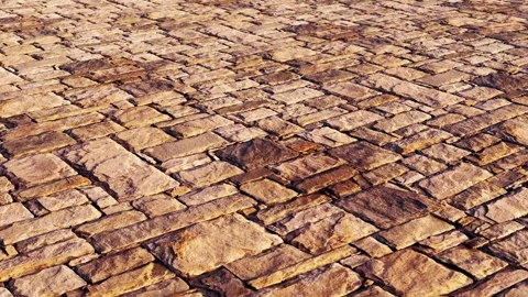 Brick tile antique ground surface outdoor Stock Footage 255637796