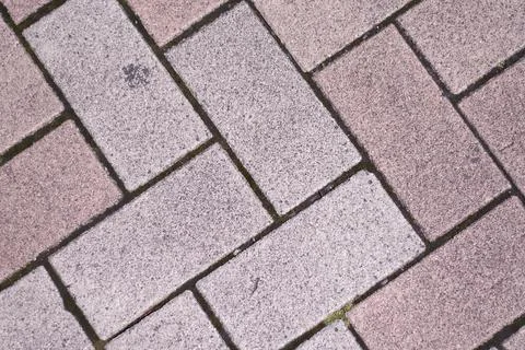 Brick tiles are lined up regularly Stock Photos