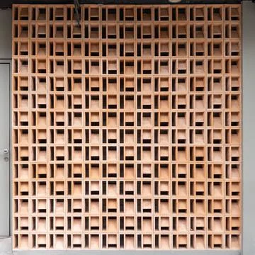 Brick Tiles Wall Square Geometry Architecture Background Stockfoto's