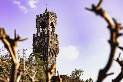 Brick tower of the past Stock Photos
