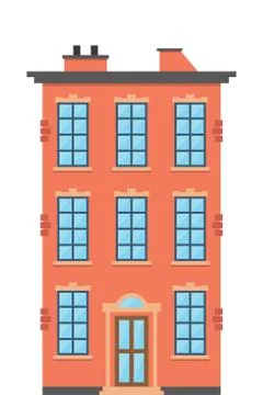 Brick townhouse Ilustración de archivo