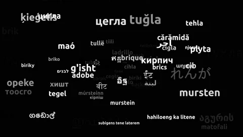 Brick Translated in 75 Worldwide Languages Endless Looping 3d Zooming Wordclo Video stock 145214655