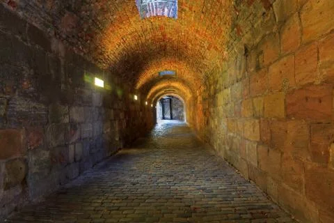 Brick tunnel Stock Photos