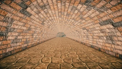 Brick tunnel. Seamless loop Stock Footage 103407164