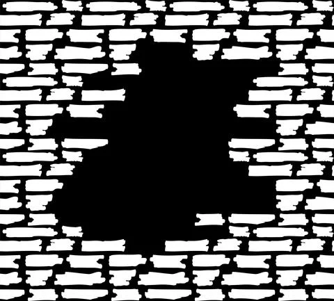 Brick vector seamless pattern. Old wall texture Halloween, magic banner. Happy Stock Illustration