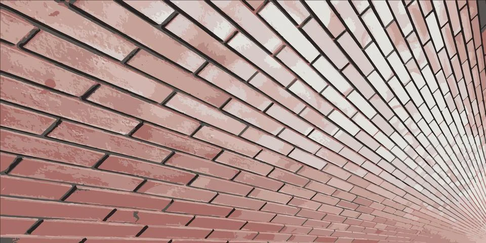 Brick vintage wall. Wall of bricks for background. Vector illustration Stock Illustration
