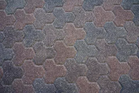 Brick walk triangular close Stock Photos