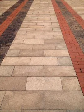 Brick Walk Way background Stock Photos