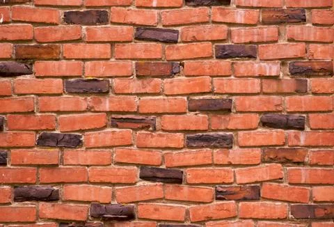 Brick wall with alternating klinkers Stock Photos