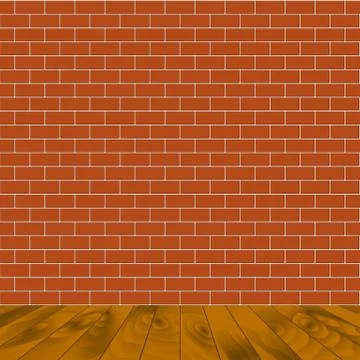 Brick wall and floor Stock Illustration