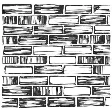 Brick wall and masonry Stock Illustration