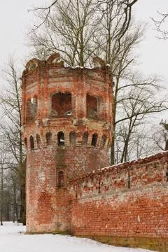 Brick wall and Tower Stock Photos