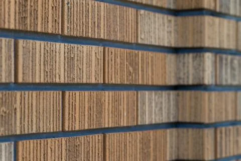 Brick Wall from an Angle Stock Photos
