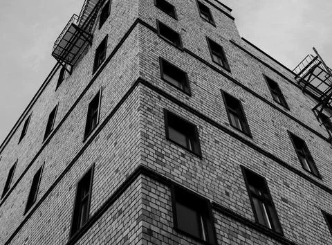 Brick wall architecture Stock Photos
