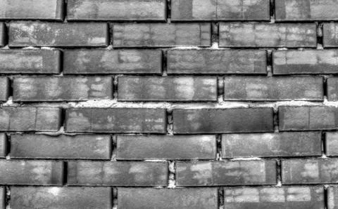 Brick wall background in black and white Stock Photos
