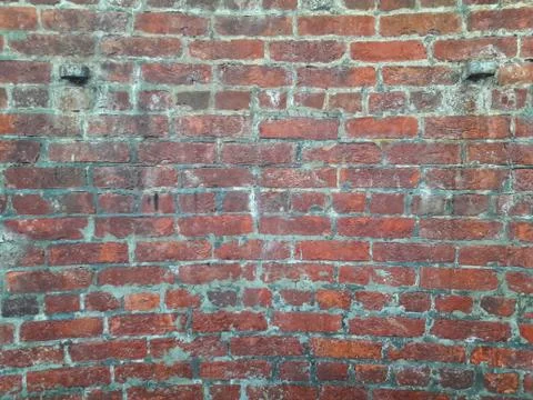 Brick wall background , brick wall of red color Foto stock