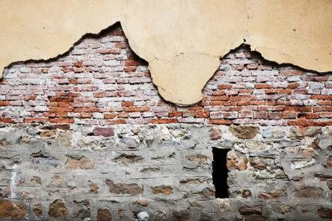 Brick wall background, close up Stock Photos