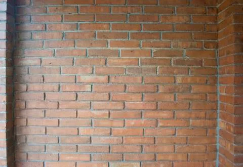 Brick Wall Background With A Different Shape On The Side Stock Photos