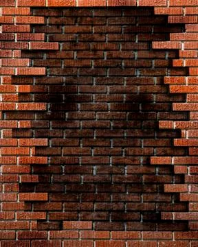 Brick wall background with grunge elements Stock Illustration