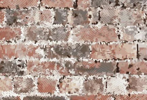 Brick wall background halftone vector Stock Illustration