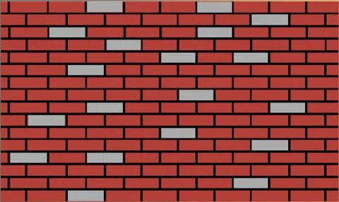 Brick wall background Stock Illustration