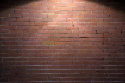 Brick wall background with light empty copy space pattern texture Stock Photos