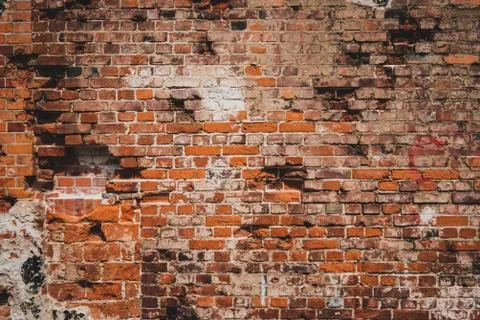 Brick wall background - old brick stone wall - Stock Photos