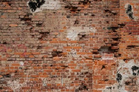Brick wall background - old brick stone wall - Stock Photos