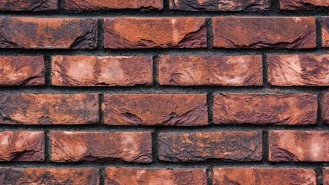 Brick wall background. Old red brick wall wallpaper. Loft design. Stock Photos