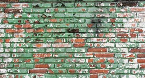 Brick wall background old texture concrete dirty grunge green brickwall Stock Photos