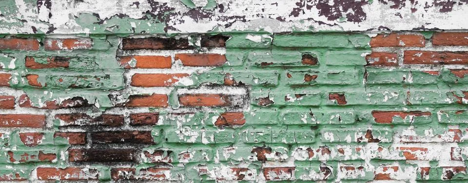 Brick wall background old texture concrete dirty grunge green brickwall Stock Photos