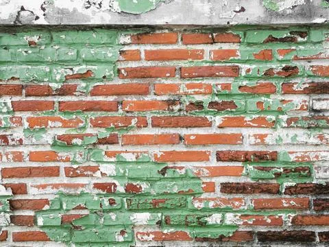 Brick wall background old texture concrete dirty grunge green brickwall Stock Photos
