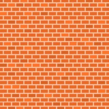 Brick Wall Background. Orange, Brown Colors. Vector illustration. Stock Illustration