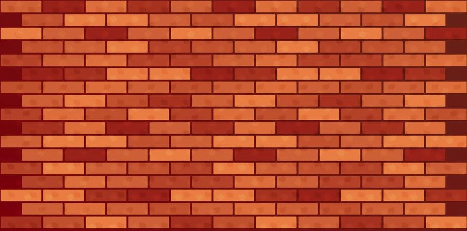 Brick wall background. Red and brown brick wall seamless pattern for contin.. Stock Illustration