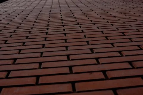 Brick wall background. Red brick. Tiled Red Brick Wall Stock Photos