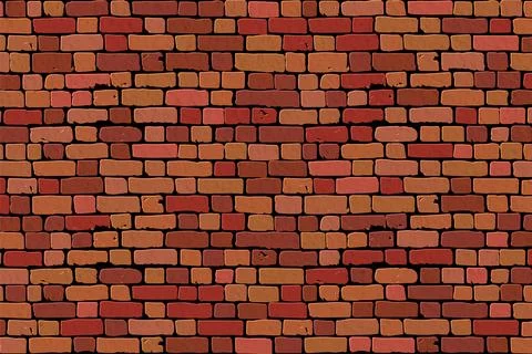 Brick wall background. Red wall background. Stock Illustration