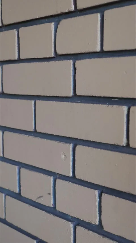 Brick wall background. slow motion zoom of brick wall Stock Footage 306528922