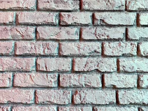 Brick wall background texture light color. White bricks Foto stock
