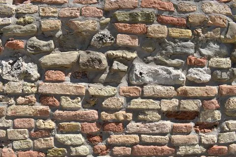 Brick wall background. Wall texture background. Old brick wall. Stock Photos