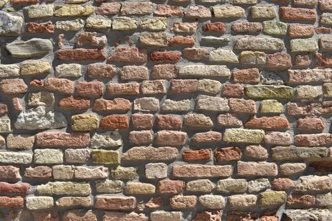Brick wall background. Wall texture background. Old brick wall. Stock Photos